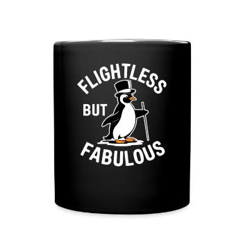 Flightless But Fabulous Penguin Adventure - Full Colour Mug - black - Front