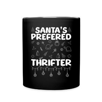 Thrift Shop Santa´s Prefered Thrifter Love - Tasse einfarbig - Schwarz - Vorne