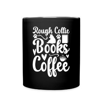 Rough Collie Books Coffee - Rough Collie Puppy - Full Colour Mug - black - Front