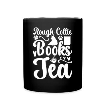 Rough Collie Books Tea - Rough Collie Puppy - Full Colour Mug - black - Front