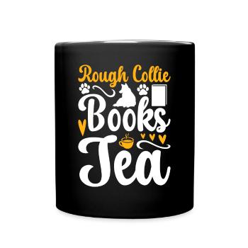 Rough Collie Books Tea - Rough Collie - Full Colour Mug - black - Front