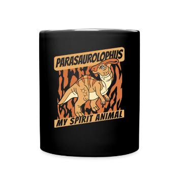 My Spirit Animal Parasaurolophini Dinosaur - Full Colour Mug - black - Front