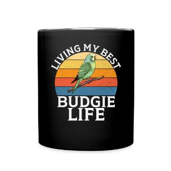 Cadeau de perruche - Mug uni - noir - Devant