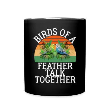 Cadeau de perruche - Mug uni - noir - Devant