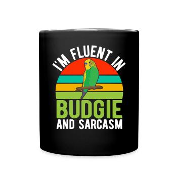 Budgie Gift - Full Colour Mug - black - Front