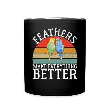 Budgie Gift - Full Colour Mug - black - Front