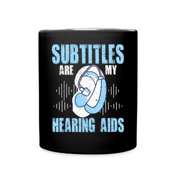 Deaf Pride ASL Gebärdensprache - Tasse einfarbig - Schwarz - Vorne