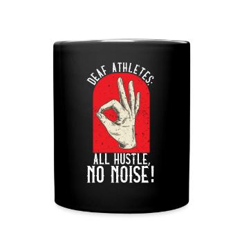 Gehörlosenstolz-Bewusstsein ASL - Tasse einfarbig - Schwarz - Vorne