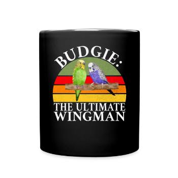 Budgie Gift - Full Colour Mug - black - Front