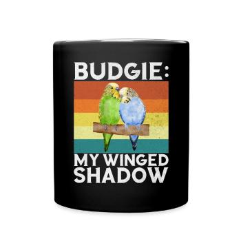 Budgie Gift - Full Colour Mug - black - Front