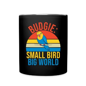 Budgie Gift - Tasse einfarbig - Schwarz - Vorne