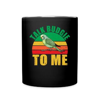 Budgie Gift - Full Colour Mug - black - Front