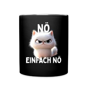 nope just nope cat no lazy naysayer cats - Full Colour Mug - black - Front