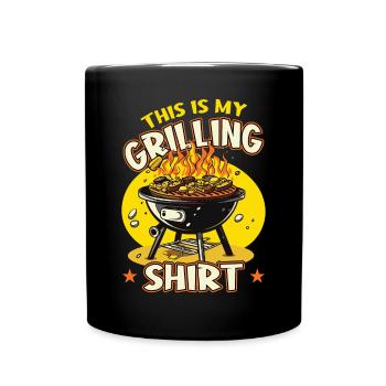 This is my BBQ grill shirt - Full Colour Mug - black - Front