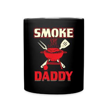 Smoke Daddy BBQ Meister am Grill - Tasse einfarbig - Schwarz - Vorne