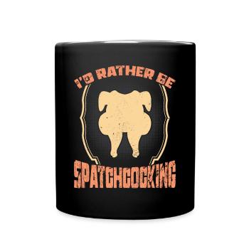 BBQ Spatchcocking – Prefer Spatchcocking - Full Colour Mug - black - Front