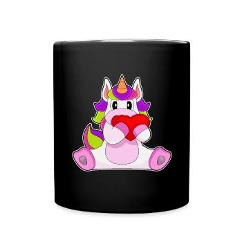 Unicorn Heart - Full Colour Mug - black - Front