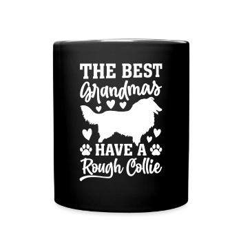 Rough Collie Grandma - The best Grandmas have a Ro - Full Colour Mug - black - Front