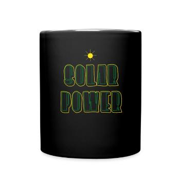 Solar Energie - Tasse einfarbig - Schwarz - Vorne