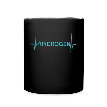 Wasserstoff - Tasse einfarbig - Schwarz - Vorne