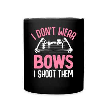 Bogenschießen Bogenschütze Bogen und Pfeil Ich tra - Tasse einfarbig - Schwarz - Vorne
