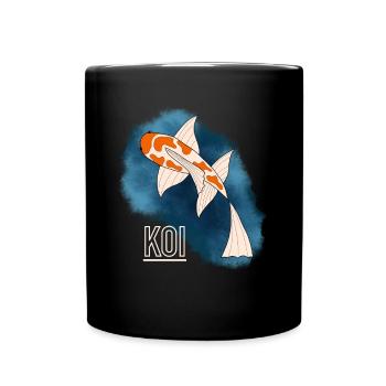 Koi - Tasse einfarbig - Schwarz - Vorne