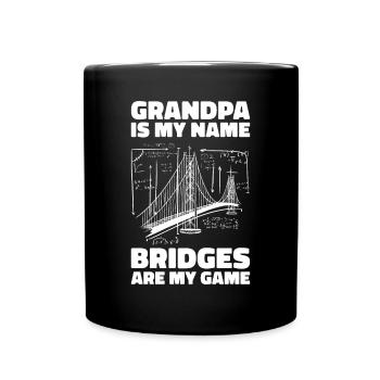 Bridge Engineer Bridge Construction Civil Engineering - Full Colour Mug - black - Front