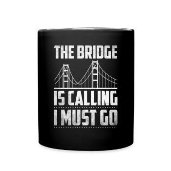 Bridge Engineer Bridge Construction Civil Engineering - Full Colour Mug - black - Front
