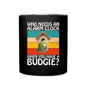 Budgie Gift - Full Colour Mug - black - Front