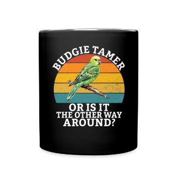 Cadeau de perruche - Mug uni - noir - Devant