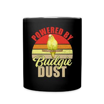 Budgie Gift - Tasse einfarbig - Schwarz - Vorne
