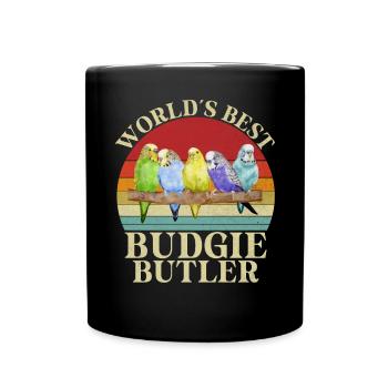 Budgie Gift - Full Colour Mug - black - Front