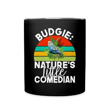 Cadeau de perruche - Mug uni - noir - Devant