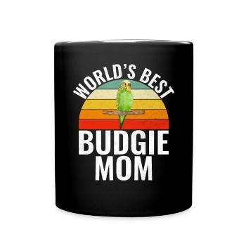Budgie Gift - Full Colour Mug - black - Front