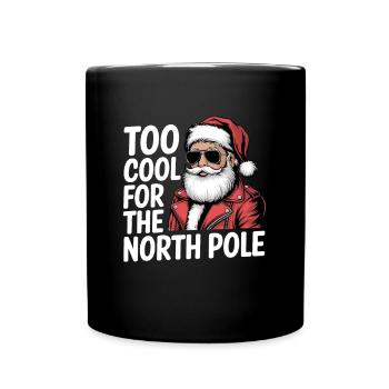 Christmas Cool Santa Claus - Full Colour Mug - black - Front