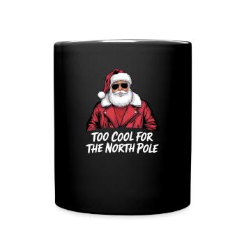 Christmas Cool Santa Claus - Full Colour Mug - black - Front
