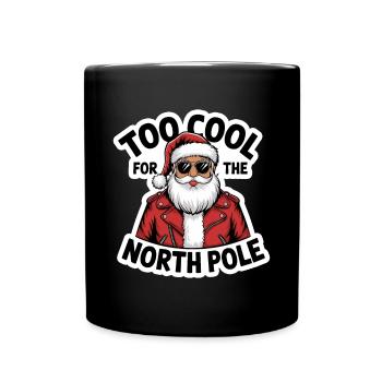 Christmas Cool Santa Claus - Full Colour Mug - black - Front