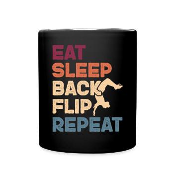 Backflip Salto Akrobatik Parkour Turnen Geschenk - Tasse einfarbig - Schwarz - Vorne