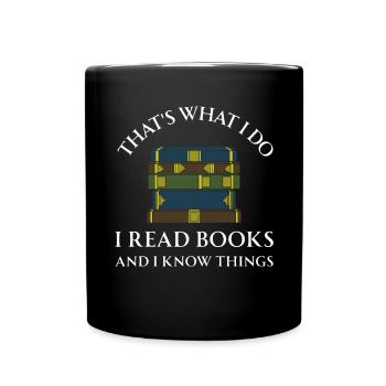 Book Books Library Reading Literature Read Books - Full Colour Mug - black - Front