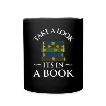 Book Books Library Reading Literature Read Books - Full Colour Mug - black - Front