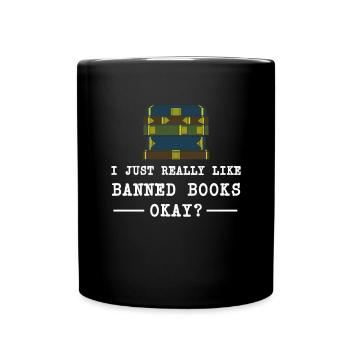 Book Books Library Reading Literature Read Books - Full Colour Mug - black - Front