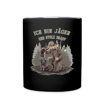 Je suis un chasseur et j’en suis fier - Mug uni - noir - Devant
