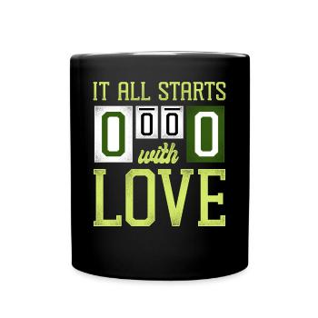 Funny Tennis Player Racket It All - Full Colour Mug - black - Front