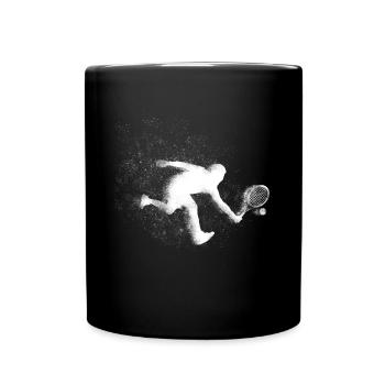 Raquette de joueur de tennis drôle - Mug uni - noir - Devant