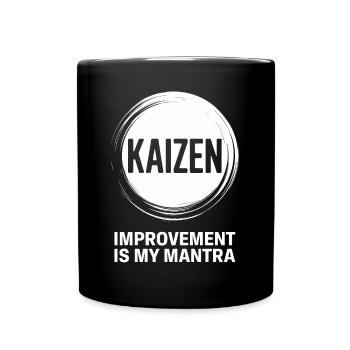 Kaizen improvement is my mantra - Full Colour Mug - black - Front