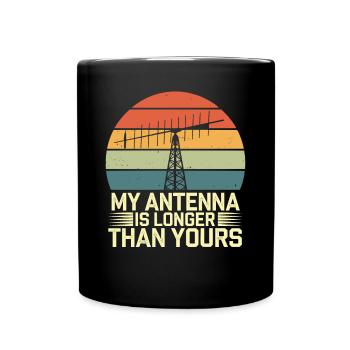 Amateurfunker Antenne Länger Als Deine - Tasse einfarbig - Schwarz - Vorne