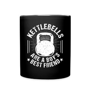 Gym Junkies Kettlebells Boy´s Friend Calisthenics - Tasse einfarbig - Schwarz - Vorne
