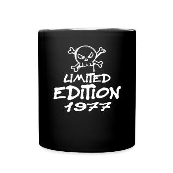 Limited Edition 1977 Geburtstag 1977 Geboren - Tasse einfarbig - Schwarz - Vorne