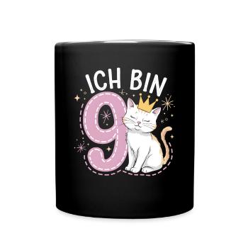 9ème anniversaire Chat Chaton Anniversaire des enfants - Mug uni - noir - Devant