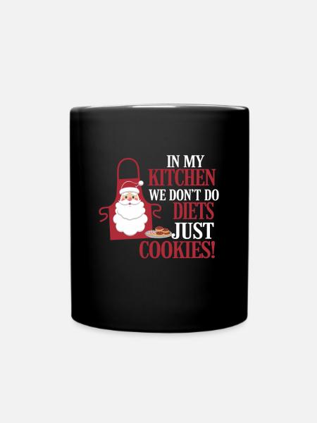 Weihnachtszeit Kekse Lebkuchen Backen - Tasse einfarbig - Schwarz